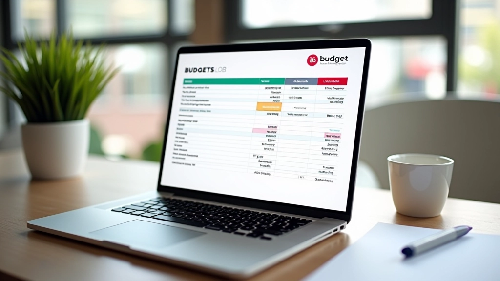 Spreadsheet or budget planning document showing income and category allocations with colored highlights