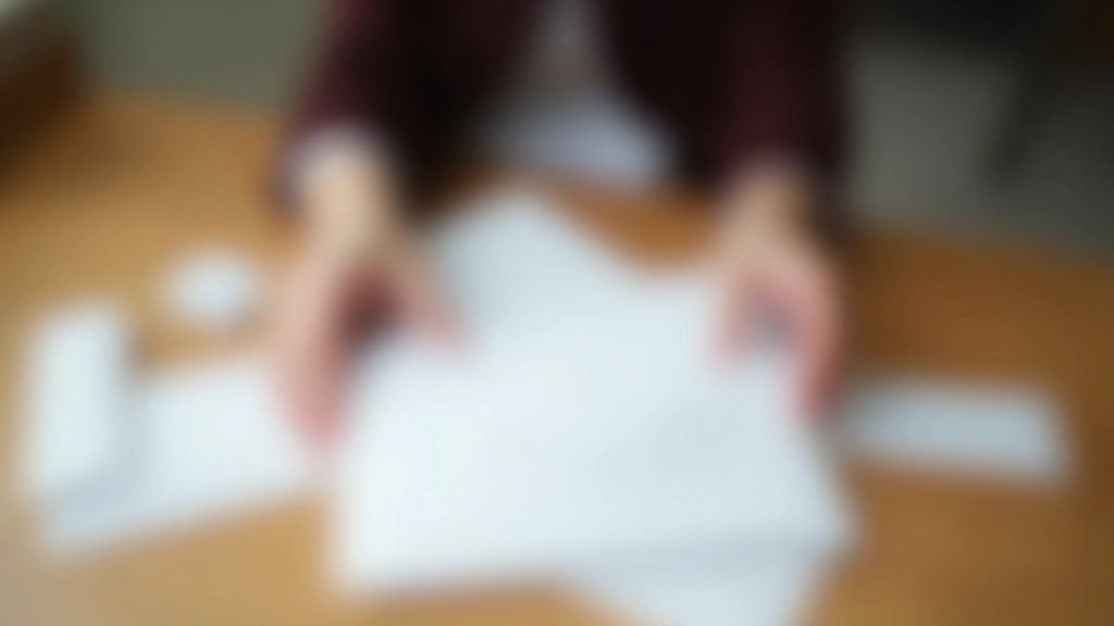 Hands organizing physical white envelopes labeled with budget categories like groceries and utilities