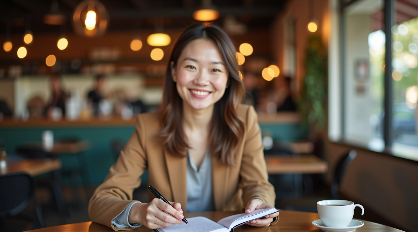 Young professional planning budget at workspace